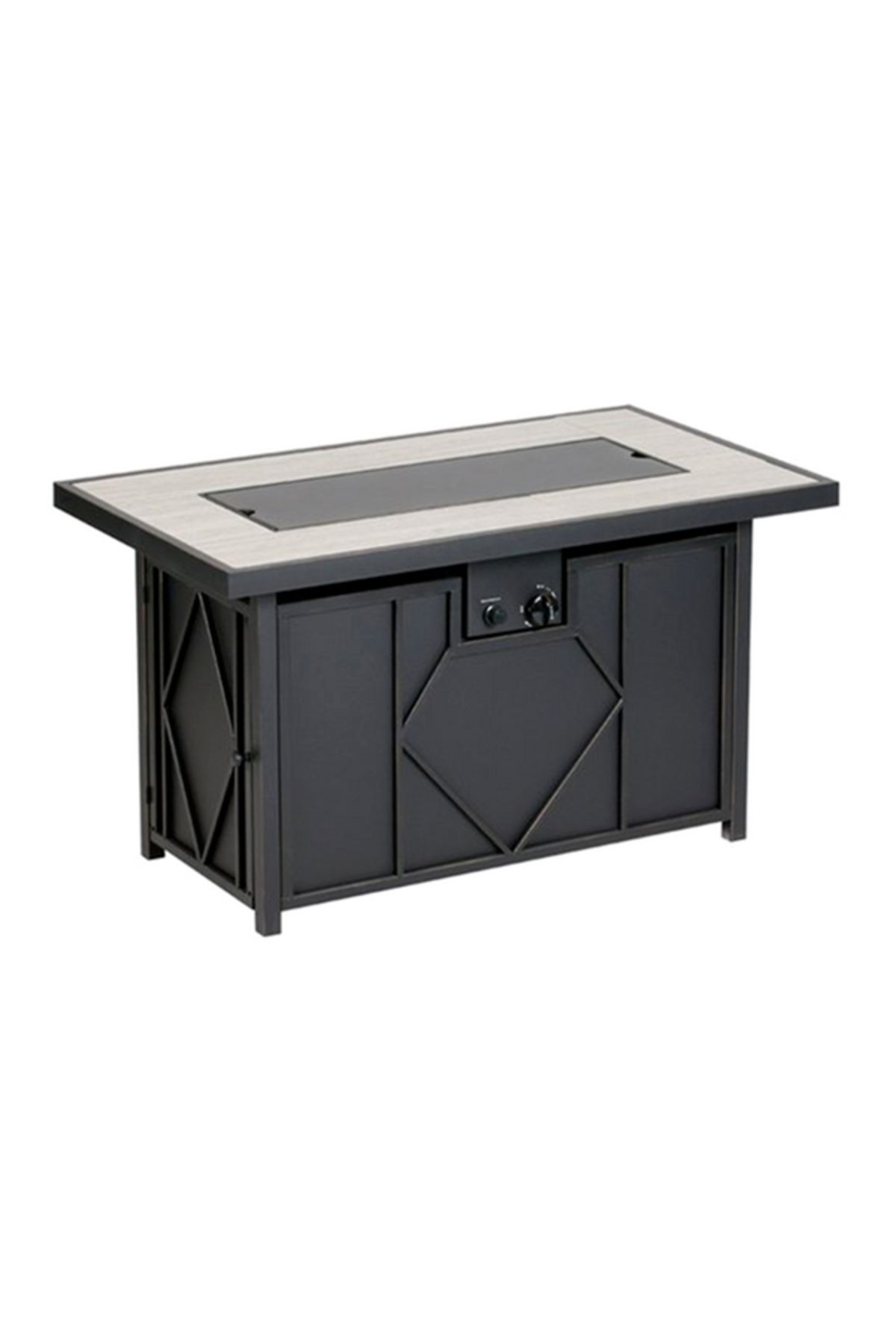 Living Accents-Rust-Resistant Rectangular Gas Fire Pit Table 42inch 3