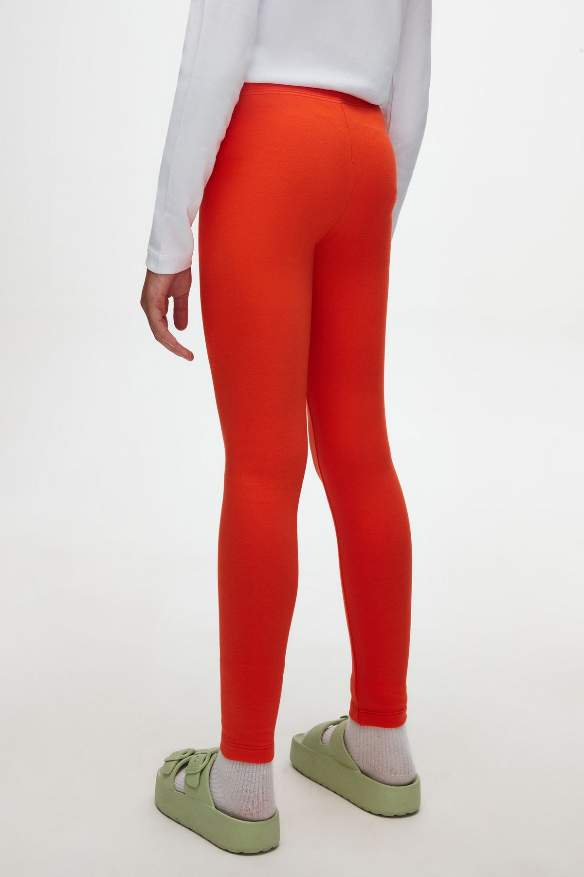 LOVETTI-Orange Basic Winter leggings for Girls 4