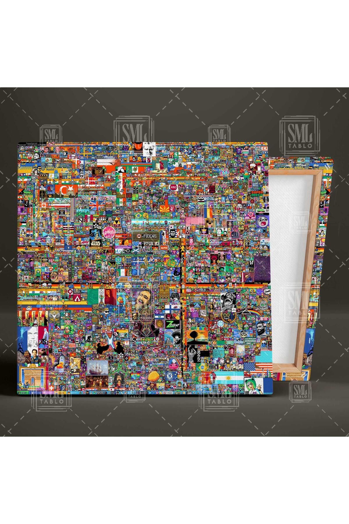 SML TABLO-Reddit R locație Ataturk Turcia, Elraenn Twitch Reddit Defense Line Square Canvas Print 2