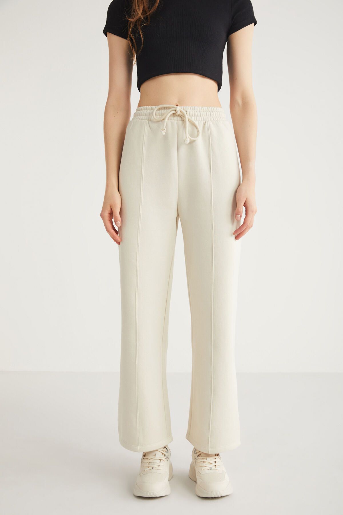 GRIMELANGE Sarina Pantaloni De Trening Pentru Femei 100% Bumbac Organic Bej Femeie - S