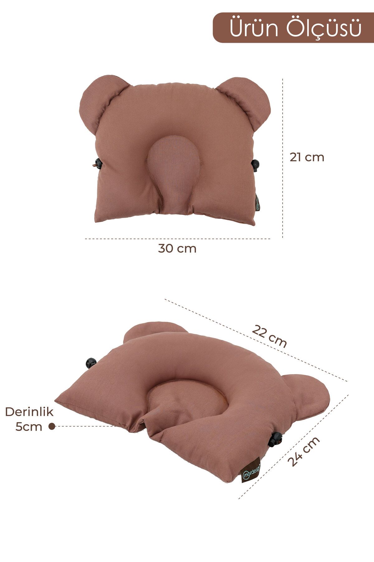 mordesign-Adjustable Baby Flat Head Pillow, Newborn Head Pillow, Baby Sleeping Pillow, Morbear Series 4