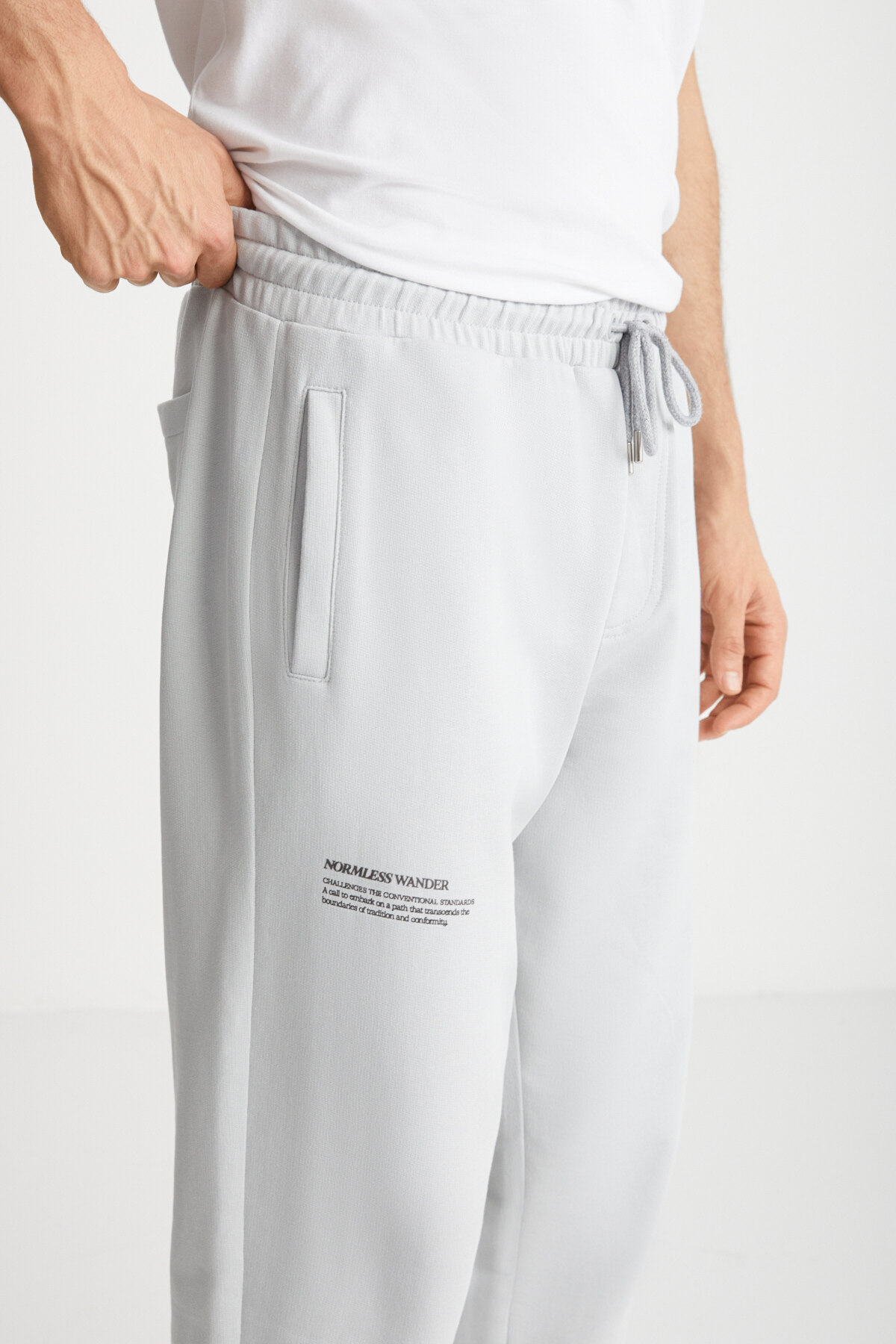 GRIMELANGE  JANDER Erkek Regular Yumuşacık Açık Gri Eşofman Altı - Görsel 5