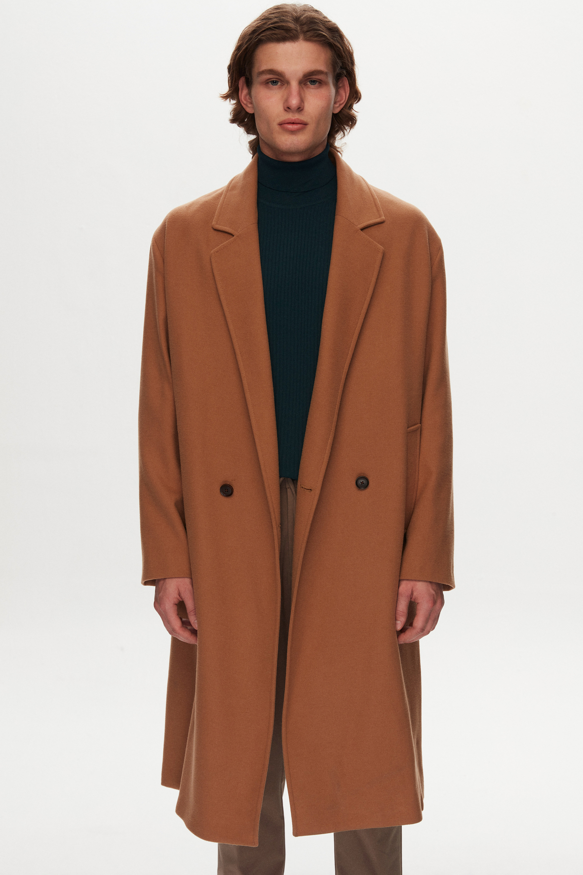 Tween  Relaxed Camel Viskonlu Palto - Görsel 2