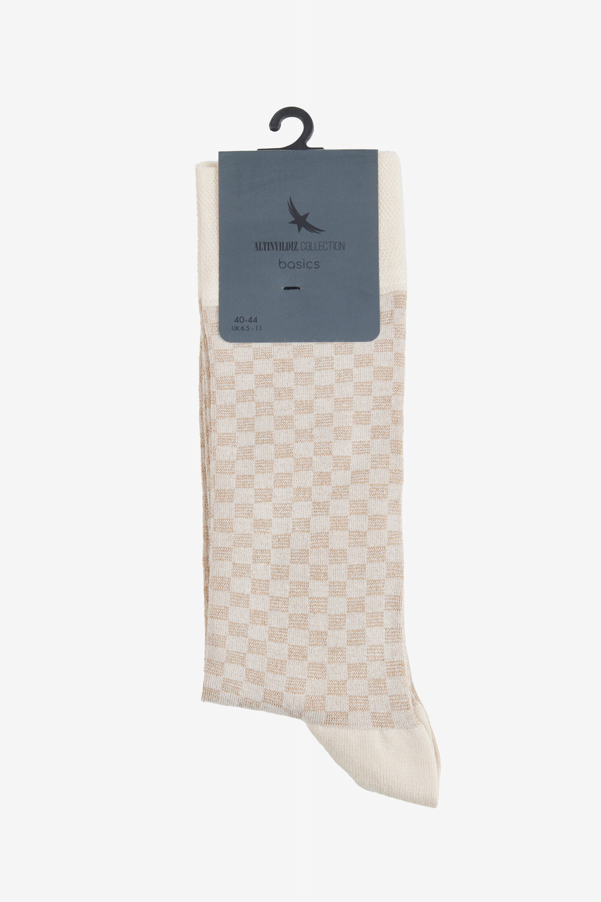 آلتین ییدلیز کلاسیکس جوراب مردانه مدل Modal طرح بژ ملانژ انعطاف‌پذیر تک نفره