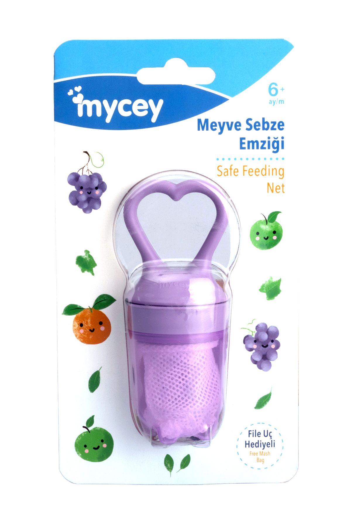 mycey-Lilac Fruit Vegetable Mesh Pacifier 1