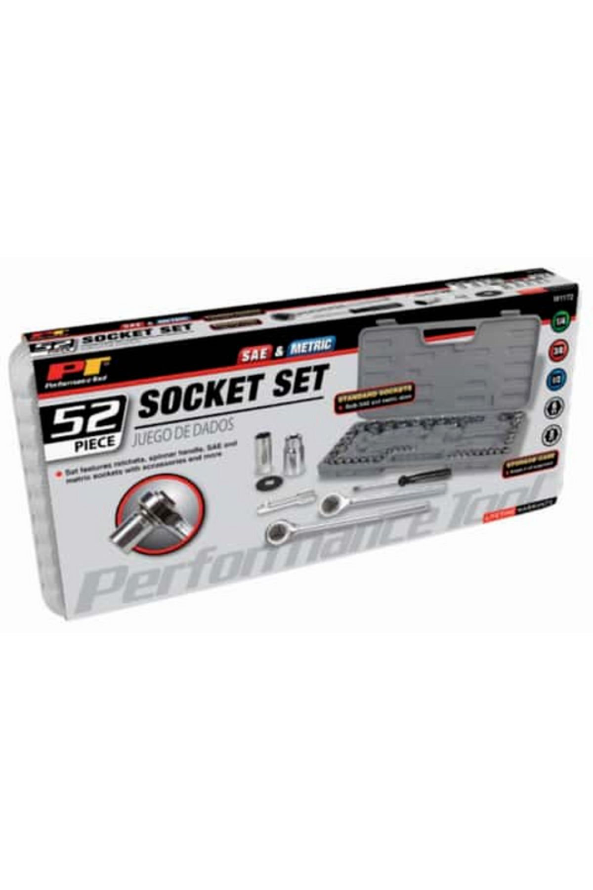 Performance Tool-52-Piece Metric and SAE Socket Set W1172 2