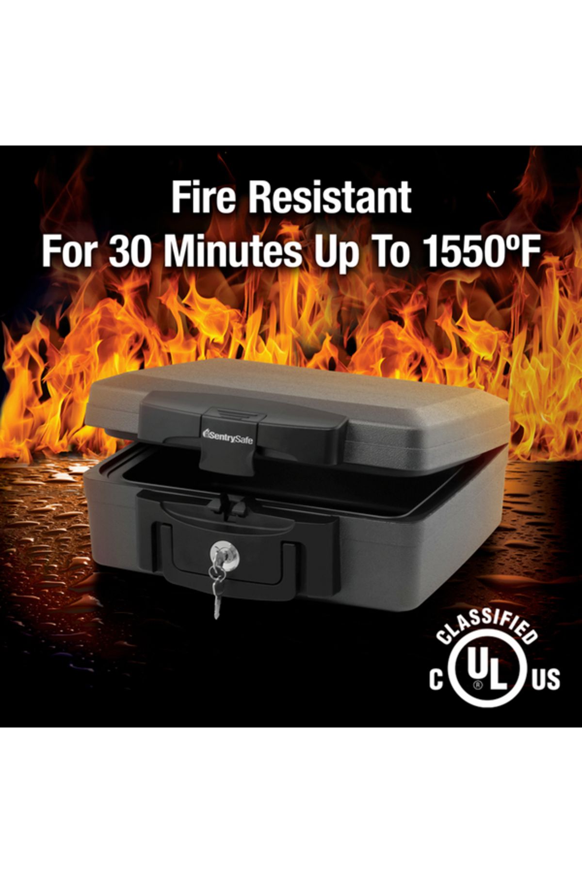 Sentrysafe-Fireproof and Waterproof Keyed Security Chest 8kg 5