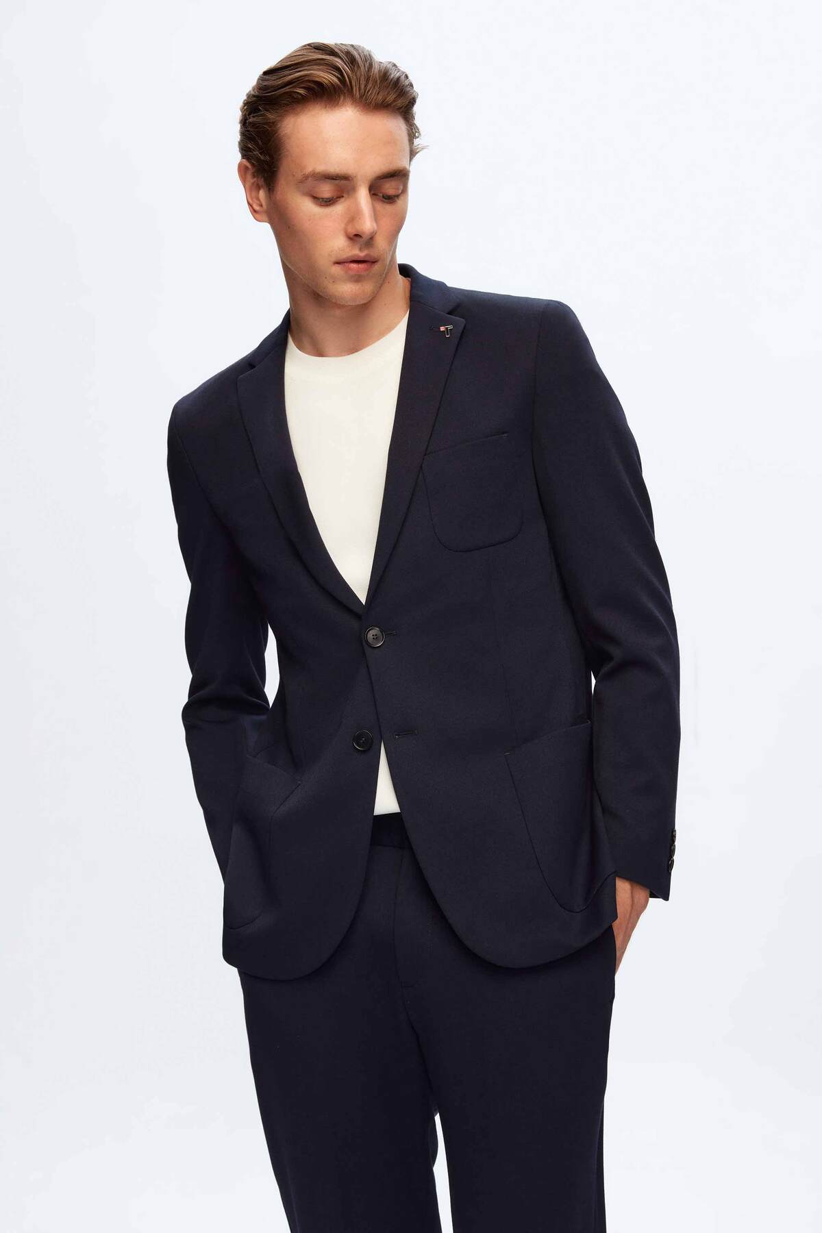Tween Slim Fit Lacivert Düz Viskon Karışımlı Bi Stretch Takim Elbise — سرمه‌ای TYC5OYNMHN170980685301041