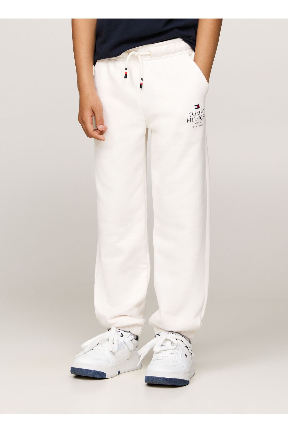 Tommy Hilfiger-Elastic Leg White Boy's Sweatpants 4