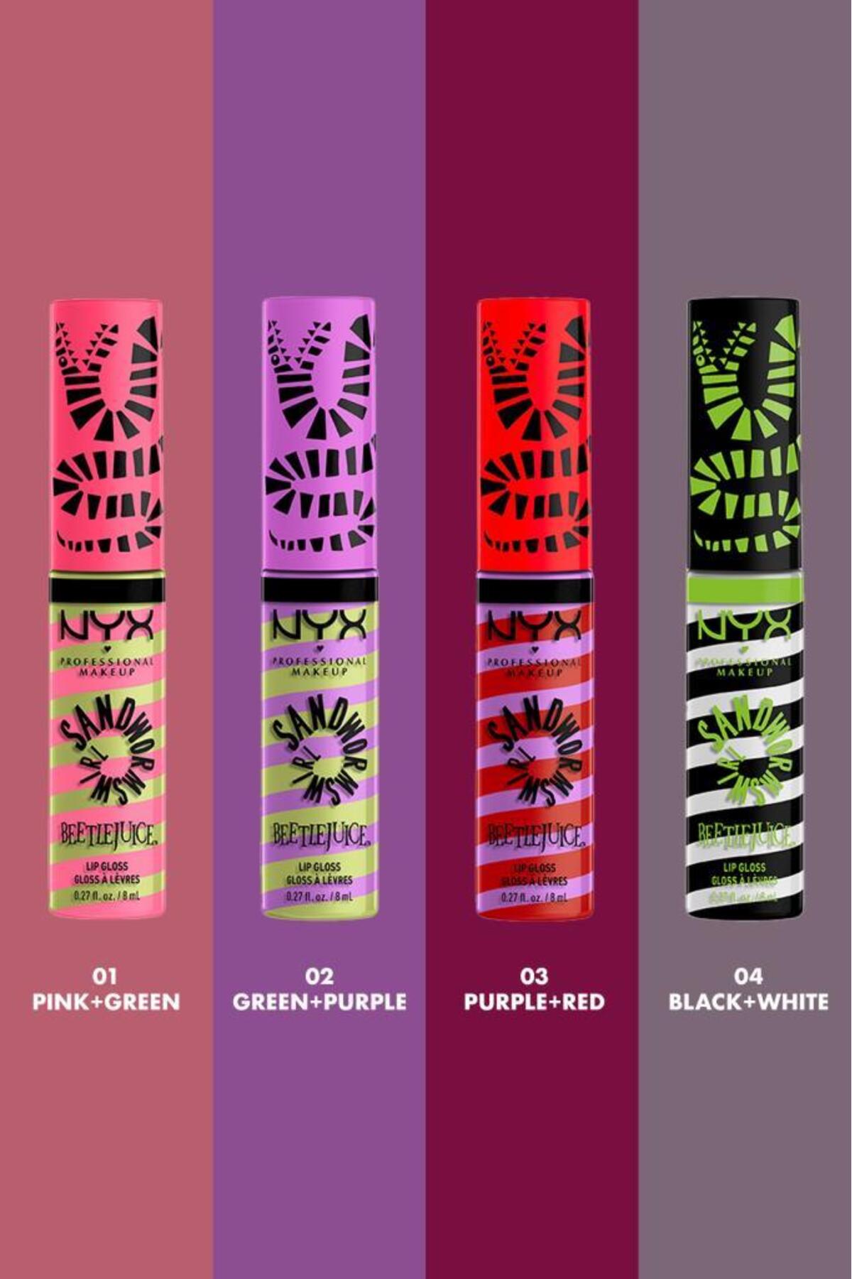 Beetlejuice Özel Koleksiyon Dudak Parlatıcısı - 03 Purple + Red — بنفش NYXBTTLJUCEOKDUDKPRLTC — تصویر 4 از 6