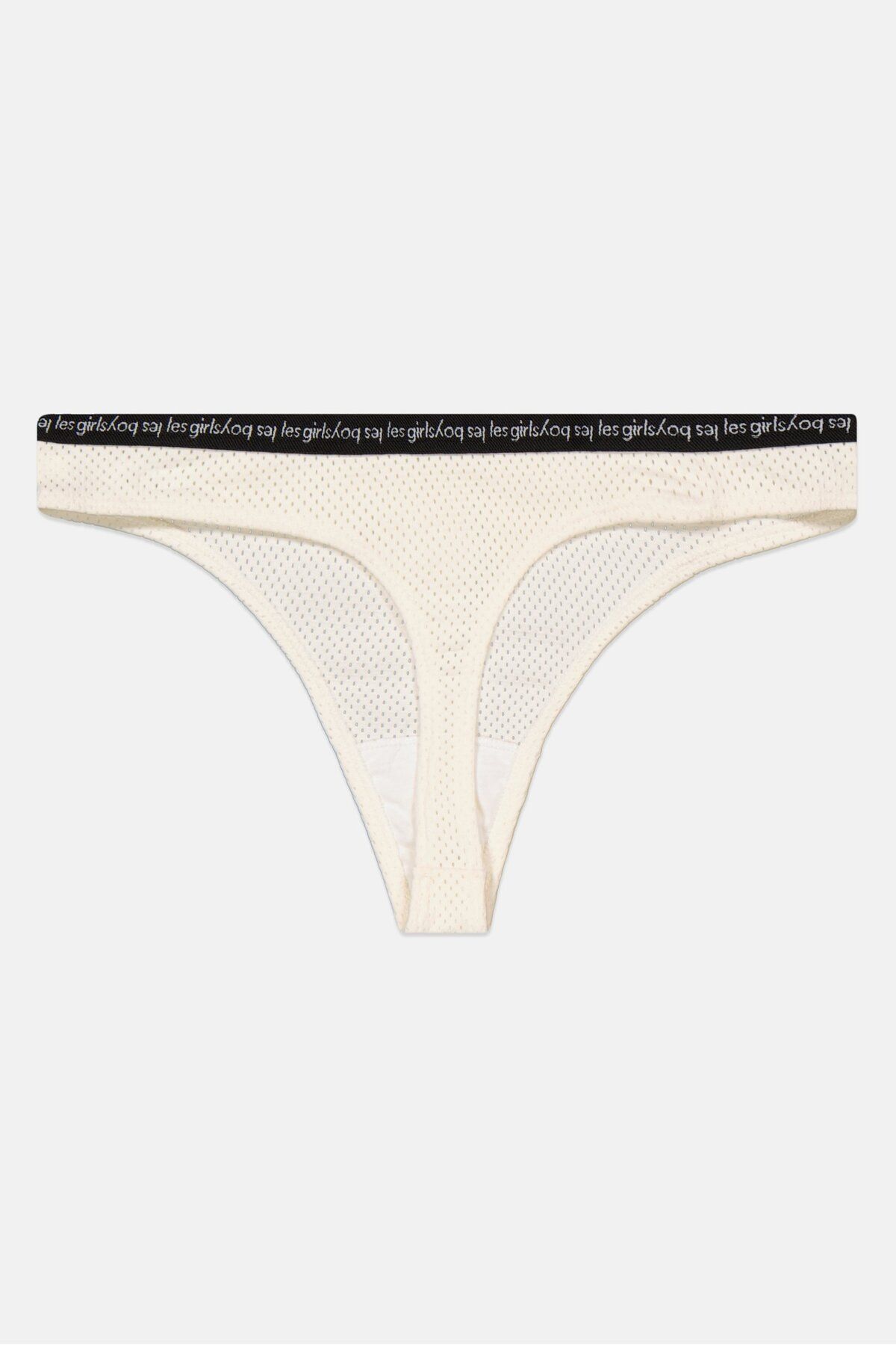 Les Girls Les Boys-Women Brand Logo Pull On Panty, Cream 2