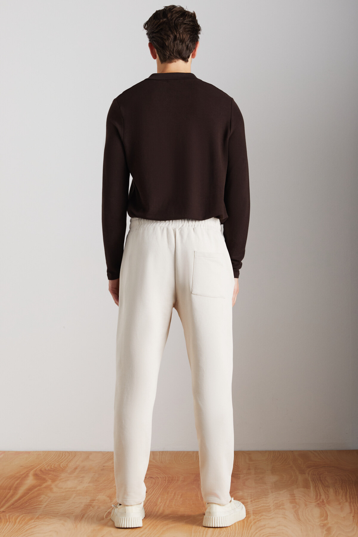 GRIMELANGE  MILOVAN Erkek %100 Pamuk Bej Eşofman Altı - Görsel 5