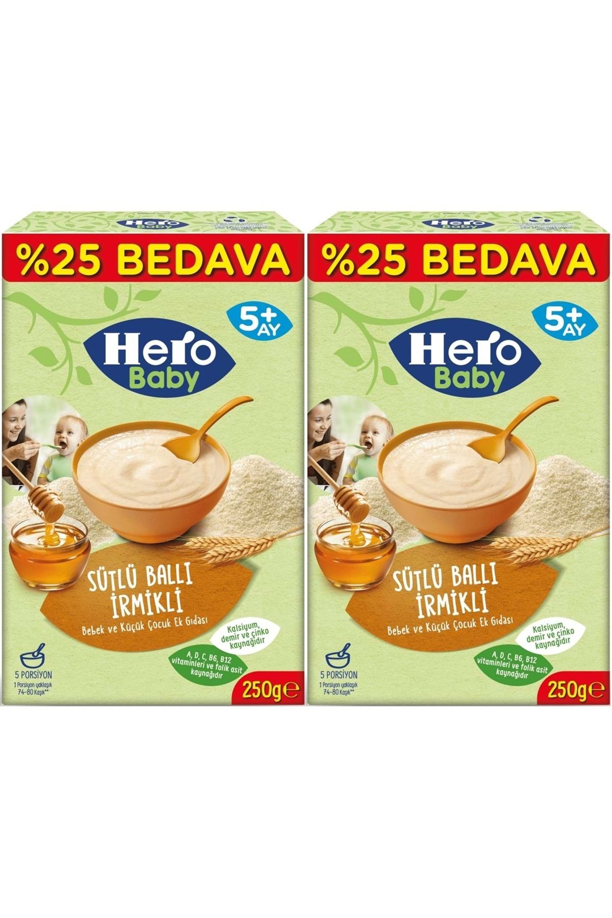 Hero Baby Kaşık Maması 250GR Sütlü Ballı İrmikli (Avantaj Pk) (2 Li Set)