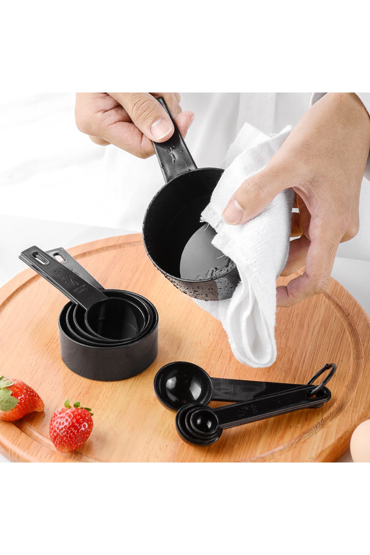 Choice-10 Piece Plastic Measuring Spoon Set Square Handle Baking Measuring Cup Measuring Spoon Set Measu... 5