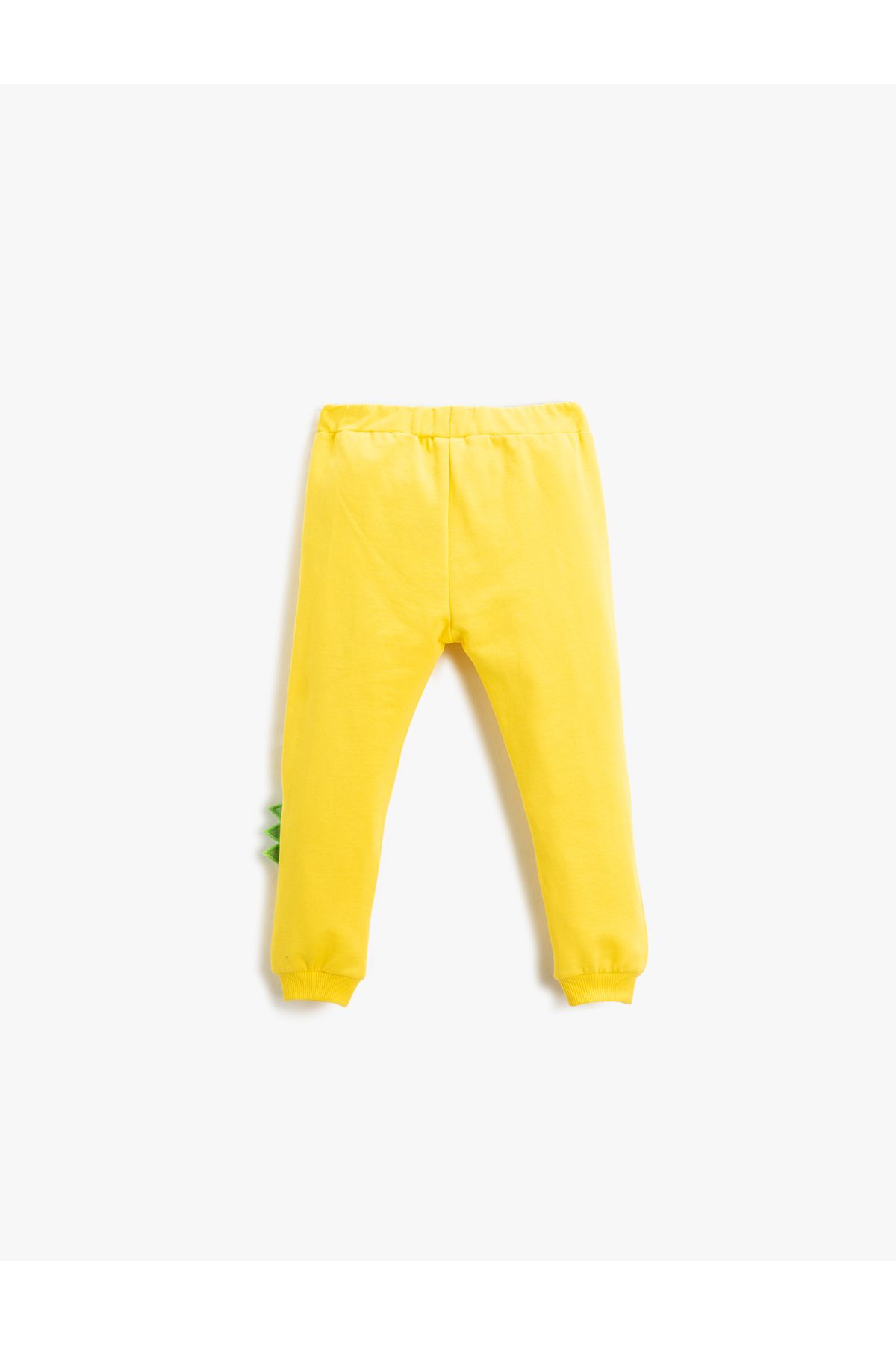 شلوار گرمکن زرد مردانه Jogger Sweatcants Dinosaur Printed Applique Detail Tie Dieist Koton