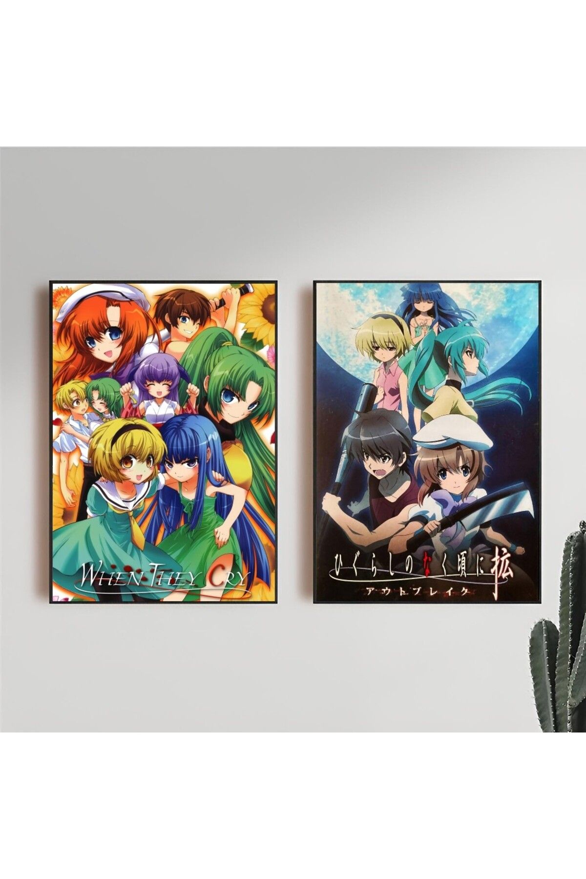 Choice-1PC Anime Vintage Higurashi When They Cry Poster Self-adhesive Art Waterproof Paper Sticker Coffe... 5