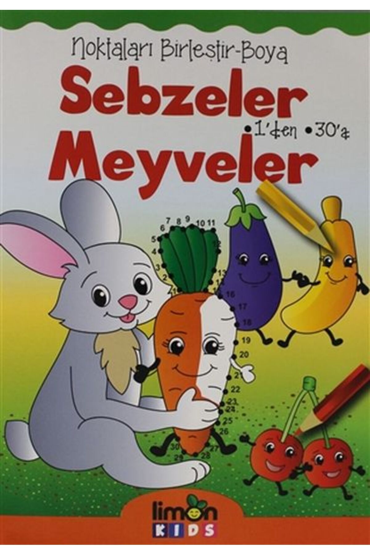 Karma Kitaplar Noktaları Birleştir Boya - Sebzeler Meyveler
