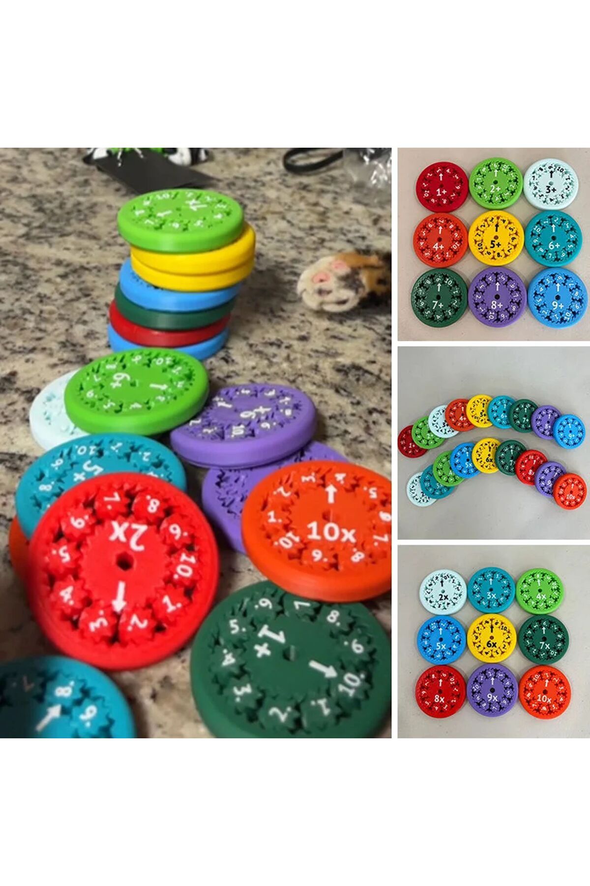 Choice-Math Fact Fidgets Spinners Toy Educational Spinner Toy For Learning Arithmetic Multiplication Div... 3