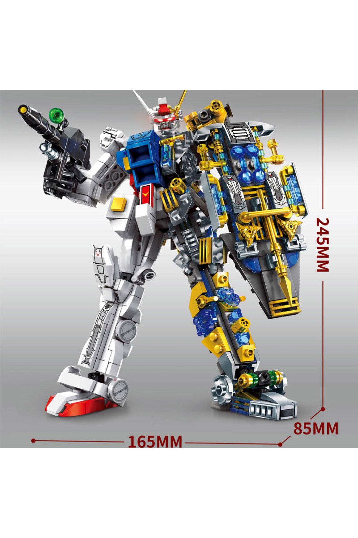 GSF-Yuanzu Semi-mechanical Peace Doomsday Mecha Robot Model Boy Technology Children's Building Blocks... 3