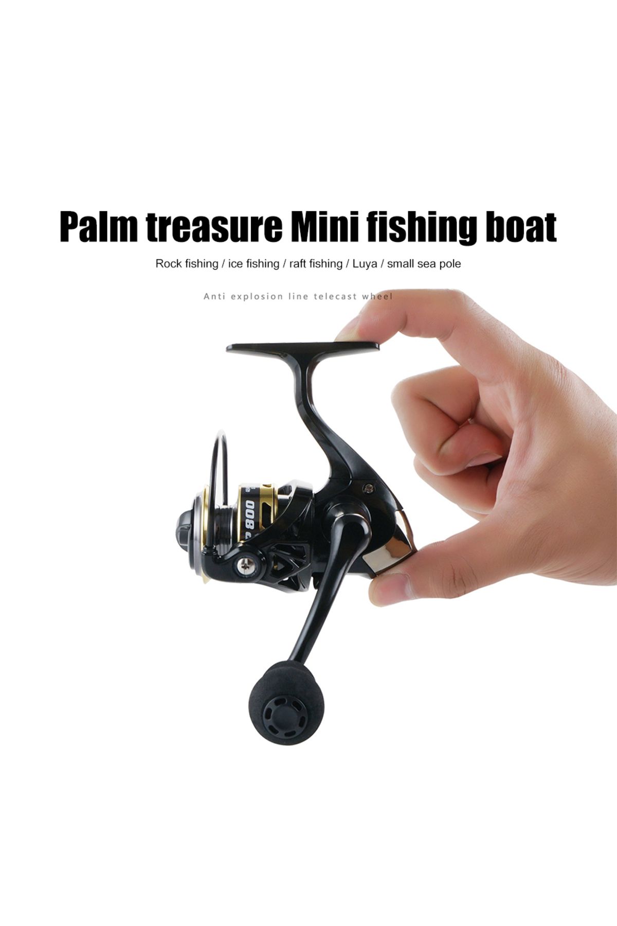 Choice-Mini Fishing Reel ZP 500/800 Series Powerful Spinning Fishing Reels Gear Ratio 5.2:1 Pocket Fishi... 7