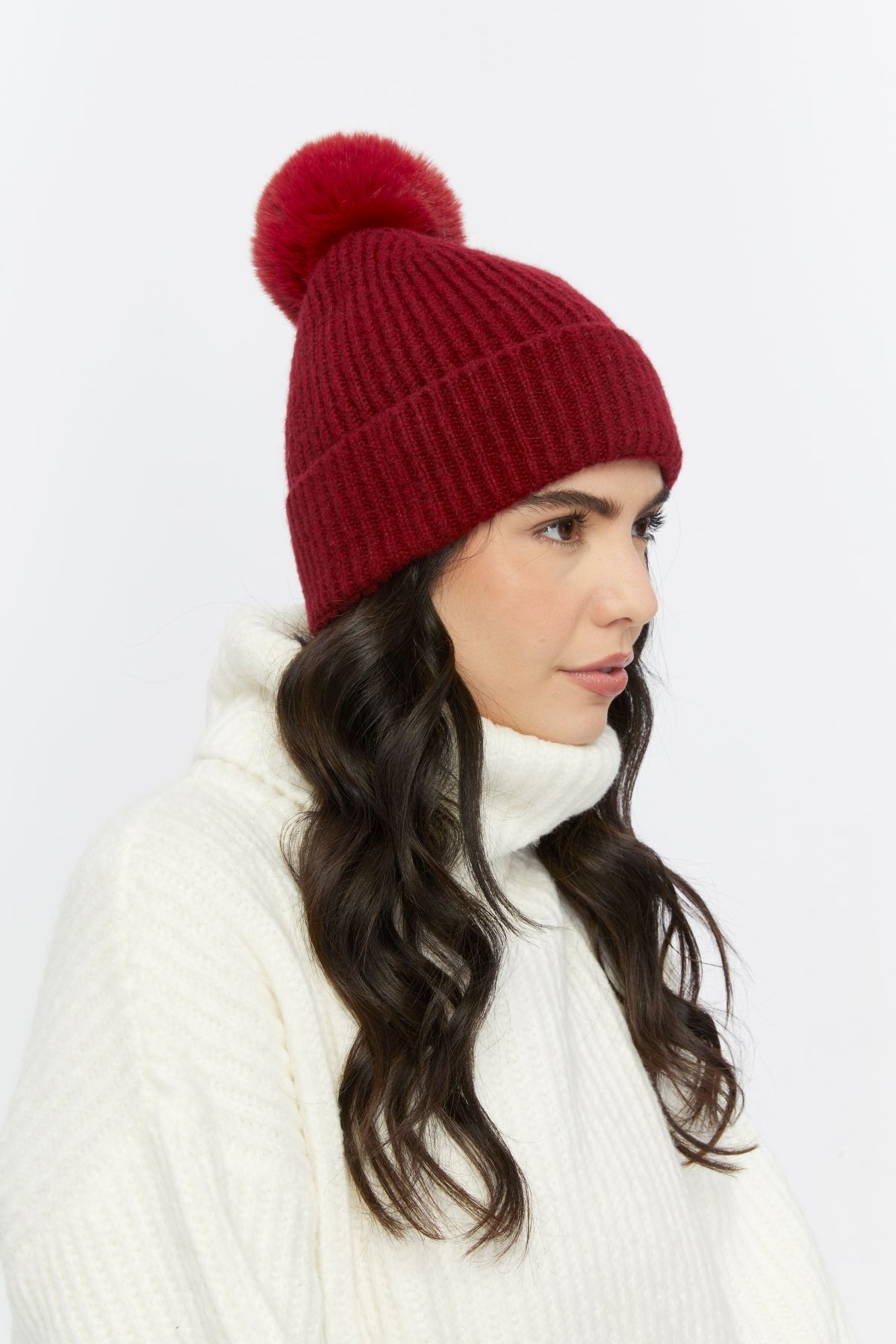 SOFT AKSESUAR-Pompom Knitted Beret 5