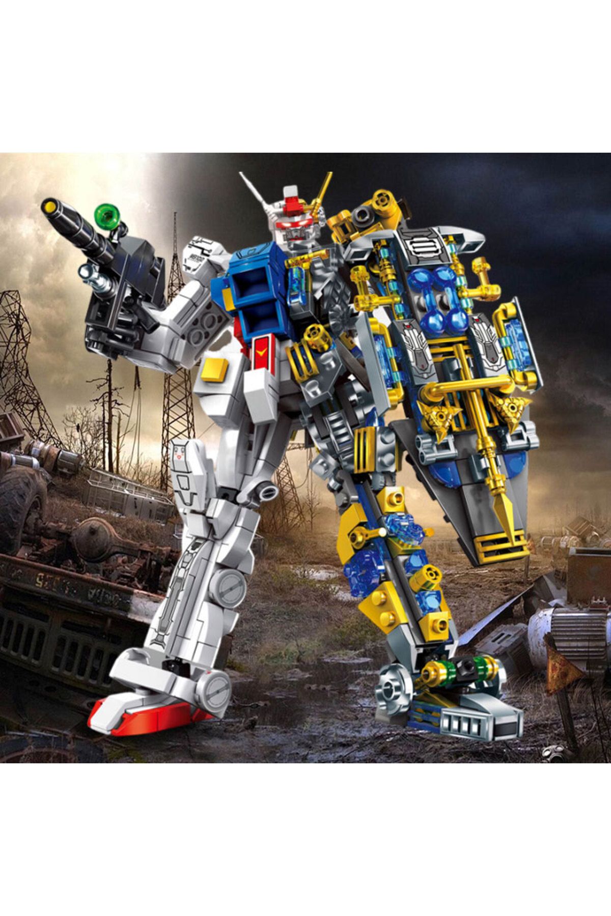 GSF-Yuanzu Semi-mechanical Peace Doomsday Mecha Robot Model Boy Technology Children's Building Blocks... 1