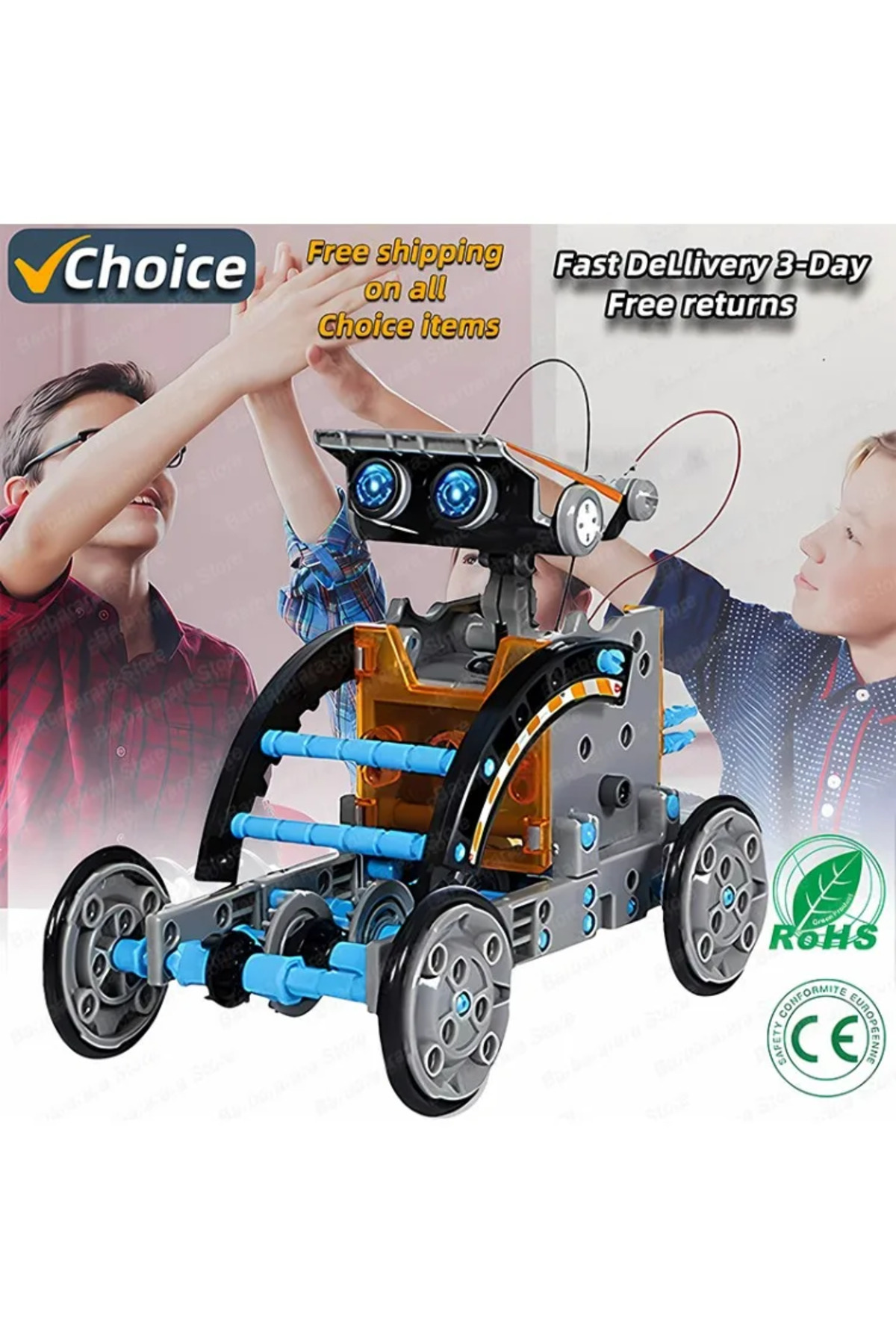 Choice-New Educational Solar Robot Kit Experiment DIY Assembly Puzzle Toy Car 13 in 1 Intelligent Fun Ro... 8