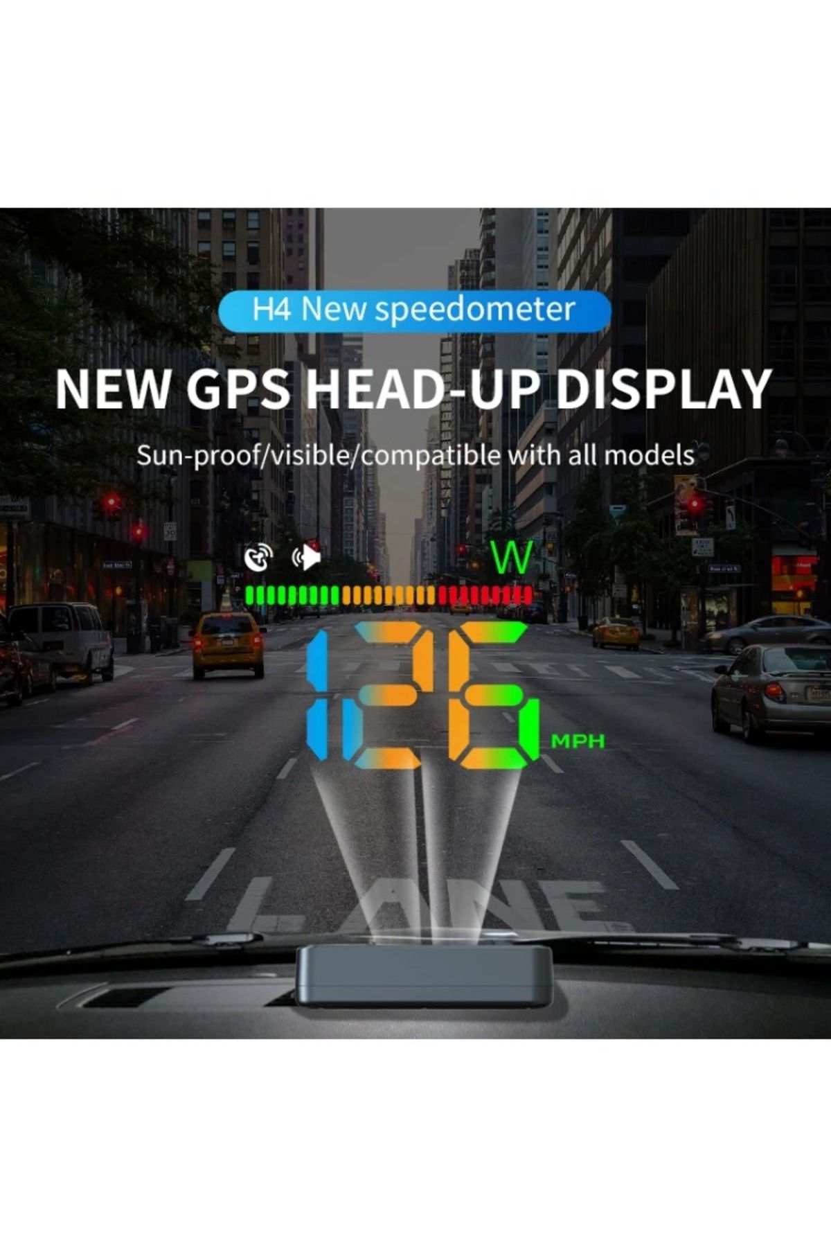 Choice-Head-up Display Car HUD H4 GPS Universal Digital Speedometer KM/H MPH Windshield Projector Speed ... 8