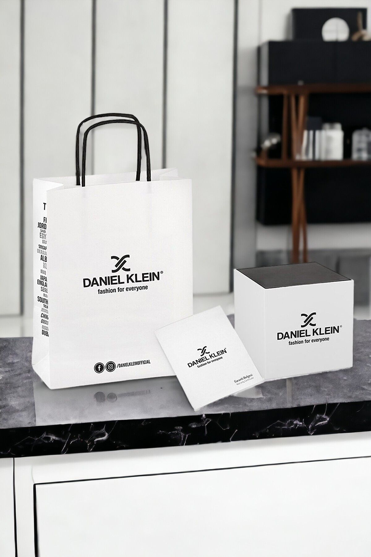 Daniel Klein-Premium Men's Wristwatch 3 Atm Waterproof Silver Color Steel Strap + Natural Stone Bracelet Cbk209 5