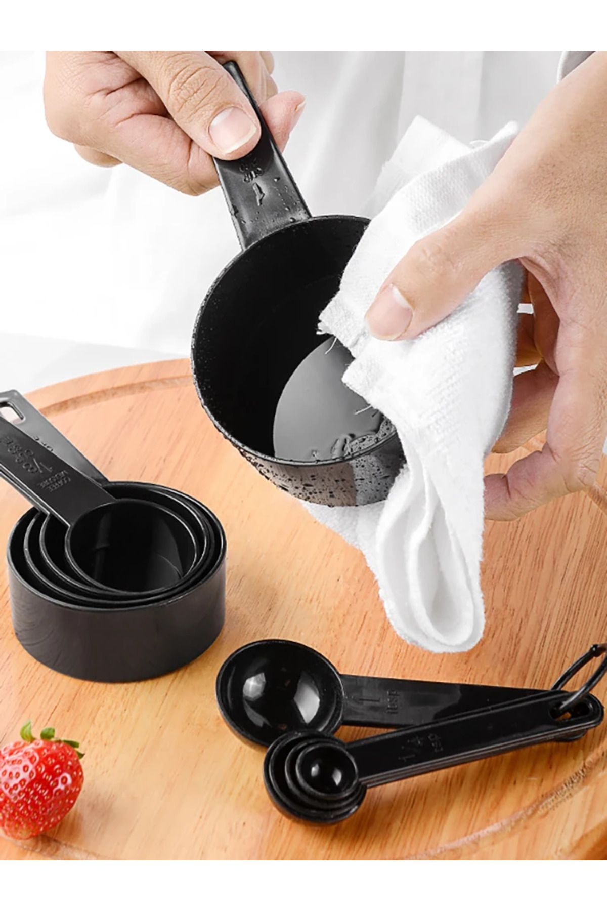 Choice-10 Piece Plastic Measuring Spoon Set Square Handle Baking Measuring Cup Measuring Spoon Set Measu... 7