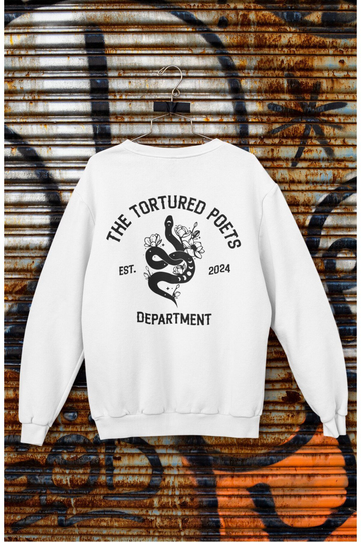 Fuddy Moda-Hanorac oversize unisex TTPD Est 2024 - Imprimat pe spate, fără glugă, imprimat Taylor Swift 3