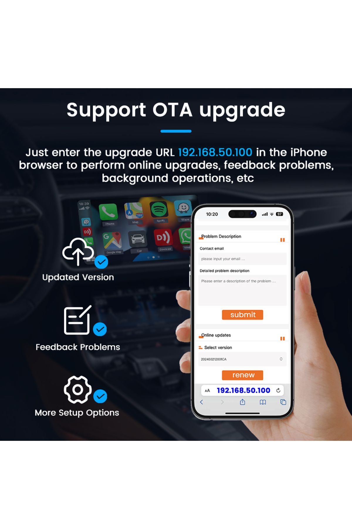 Choice-New Carlinkit Wireless Carplay Adapter Smart Mini SE Box Plug And Play Fast Connect Ota Upgrade 5... 6