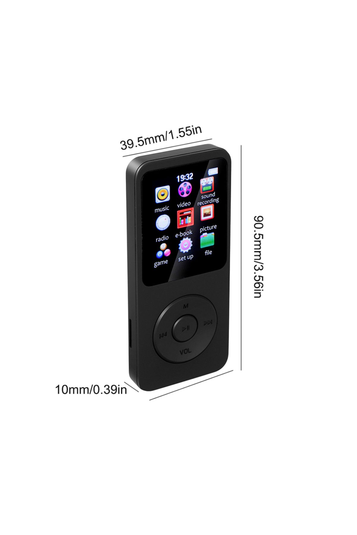 ALLOYSEED-Bluetooth MP3 Player Type-C Charging Record Digital Display Screen Media HiFi Lossless Portable P... 7