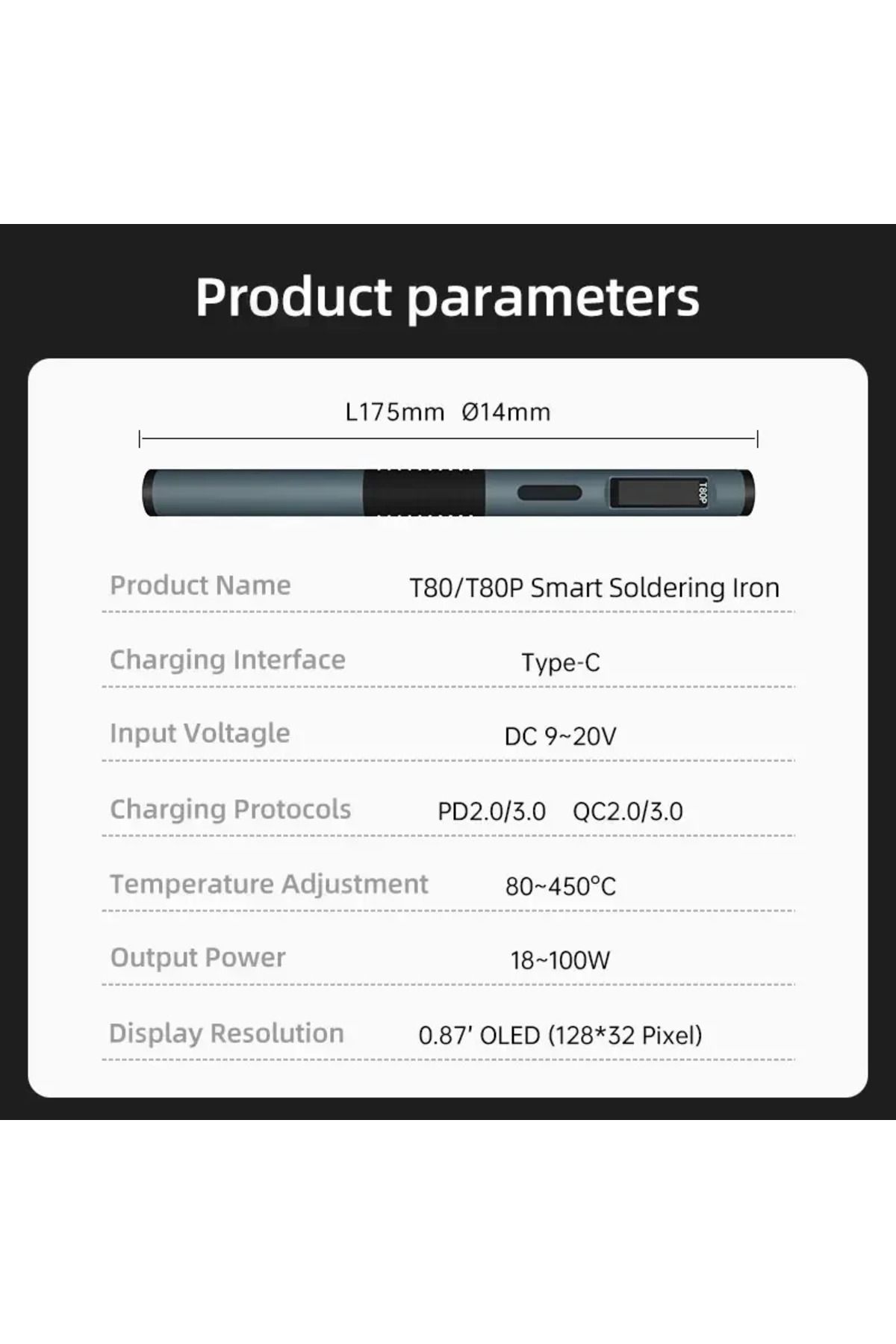 Choice-ALIENTEK T80P Smart Soldering Iron PD 100W QC 3.0 Adjustable Constant Temperature Portable Electr... 6