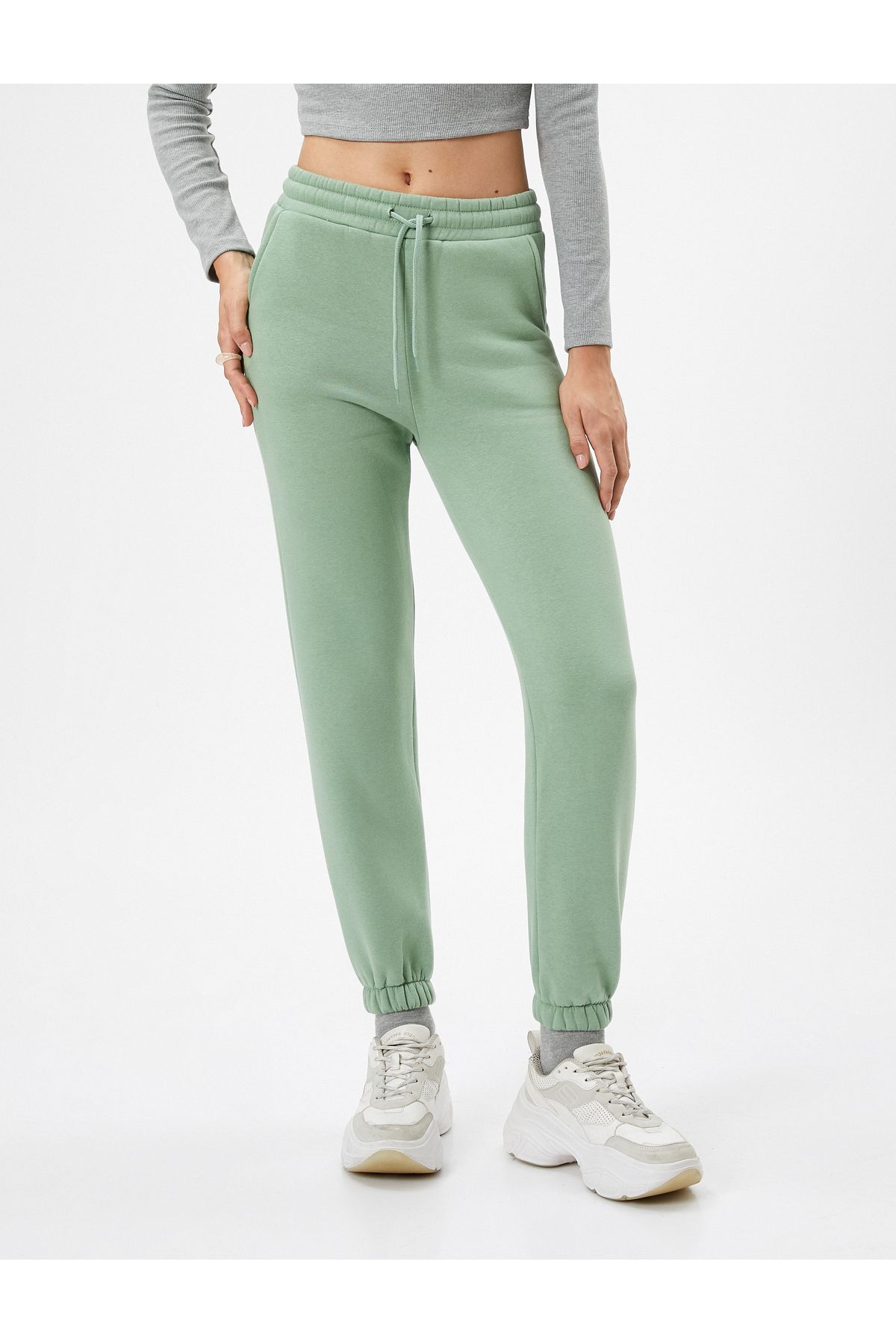 Koton-Jogger Sweatpants with Elastic Waistband and Pocket Detail 3