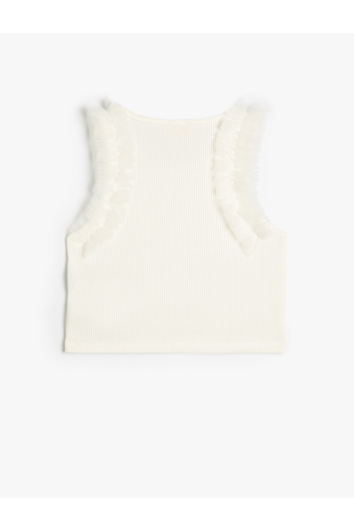 Koton-Crop Athlete Tulle Detailed Ribbed 2