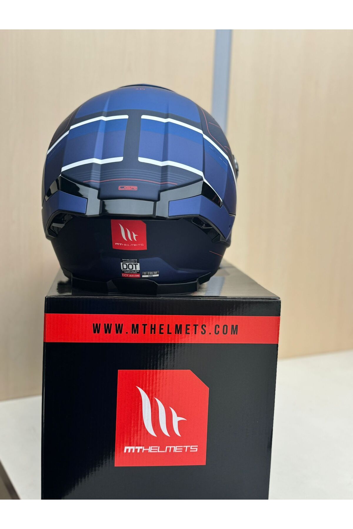 MONTA　TATSU 4.5号 MT Helmets THUNDER 4 SV R25 C7 MAT MAVİ FULLFACE MOTOSİKLET KASKI