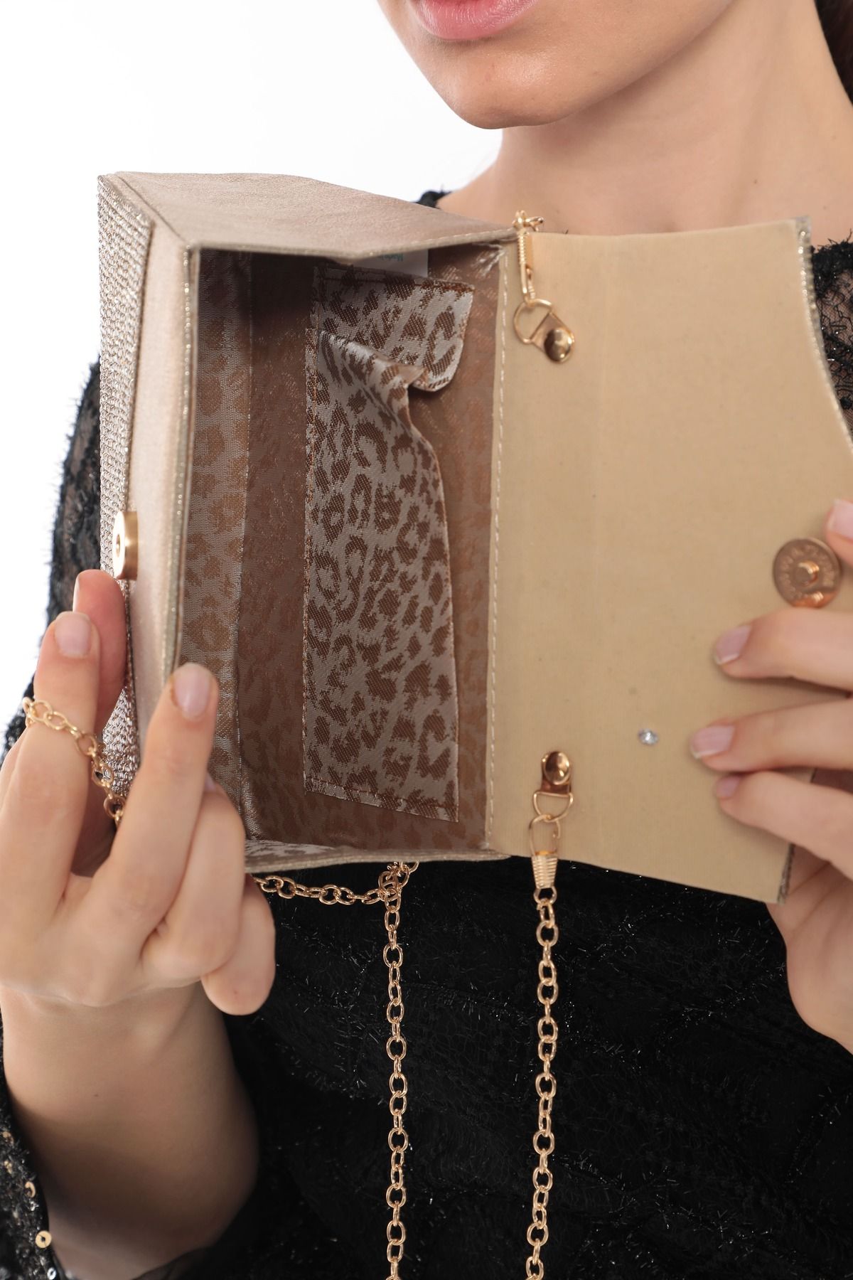 womenacs-Curea aurie cu lanț de piatră plină, elegantă, sezon nou, rochie de seară pentru femei, portofoliu, poșetă de nuntă 6