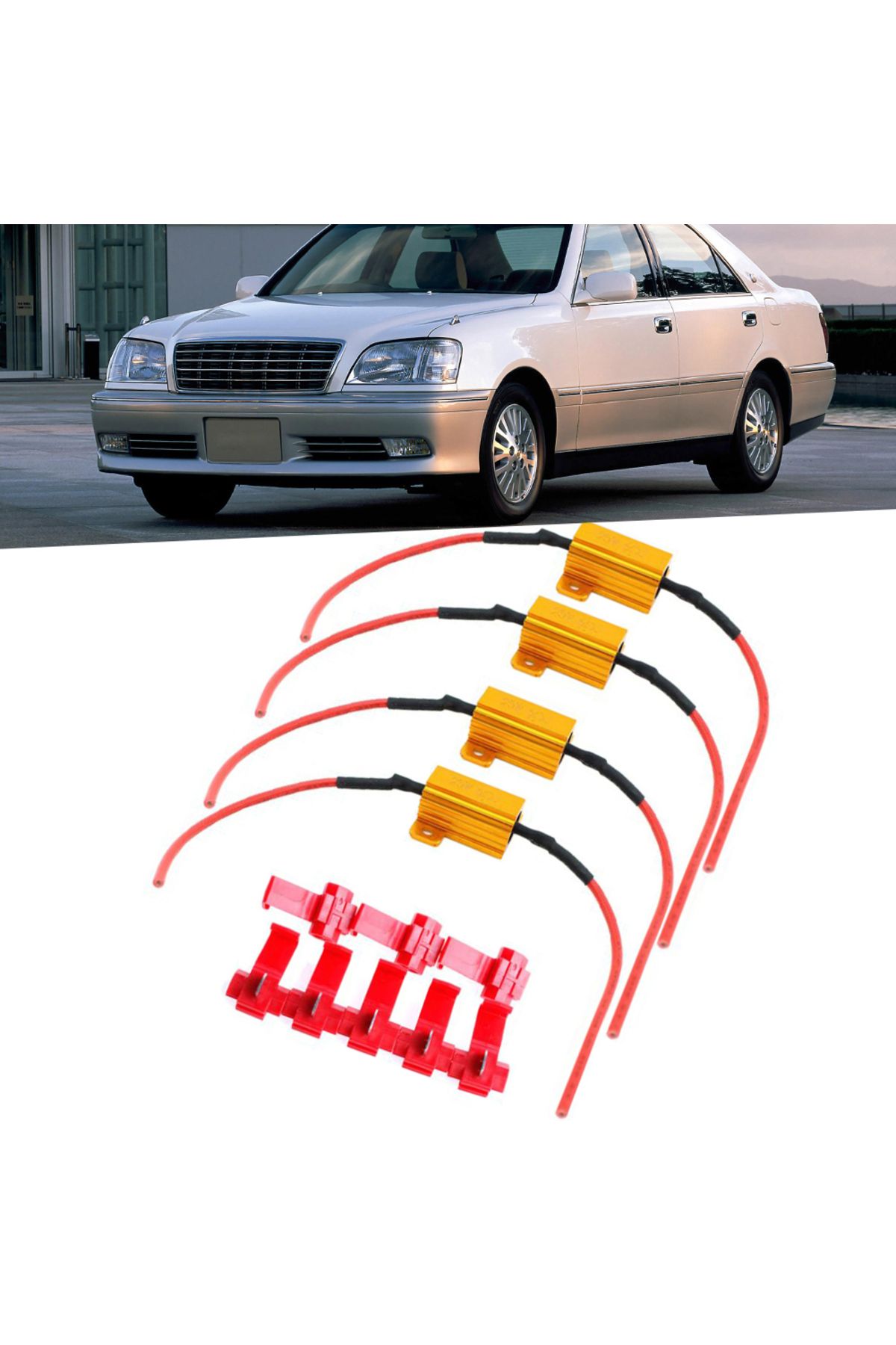 APWIKOGER-2pcs Anti-flashing Resistance Decoder 6ohm 25w Wirewound Resistor Waterproof Led Decoder Load Res... 4