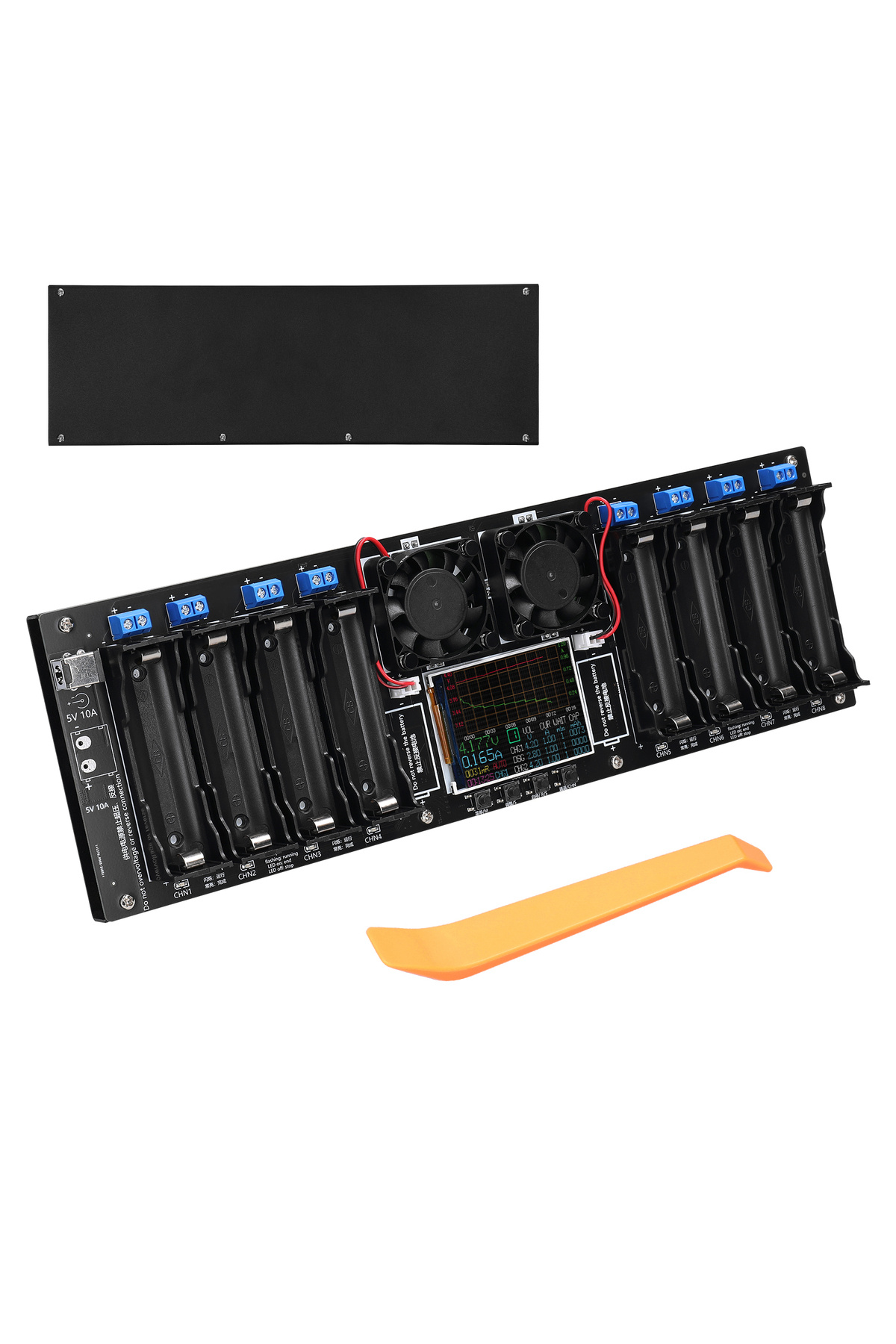 Choice-8 channel lithium battery capacity test module 18650 battery power detector module 2.4inch tft ... 8