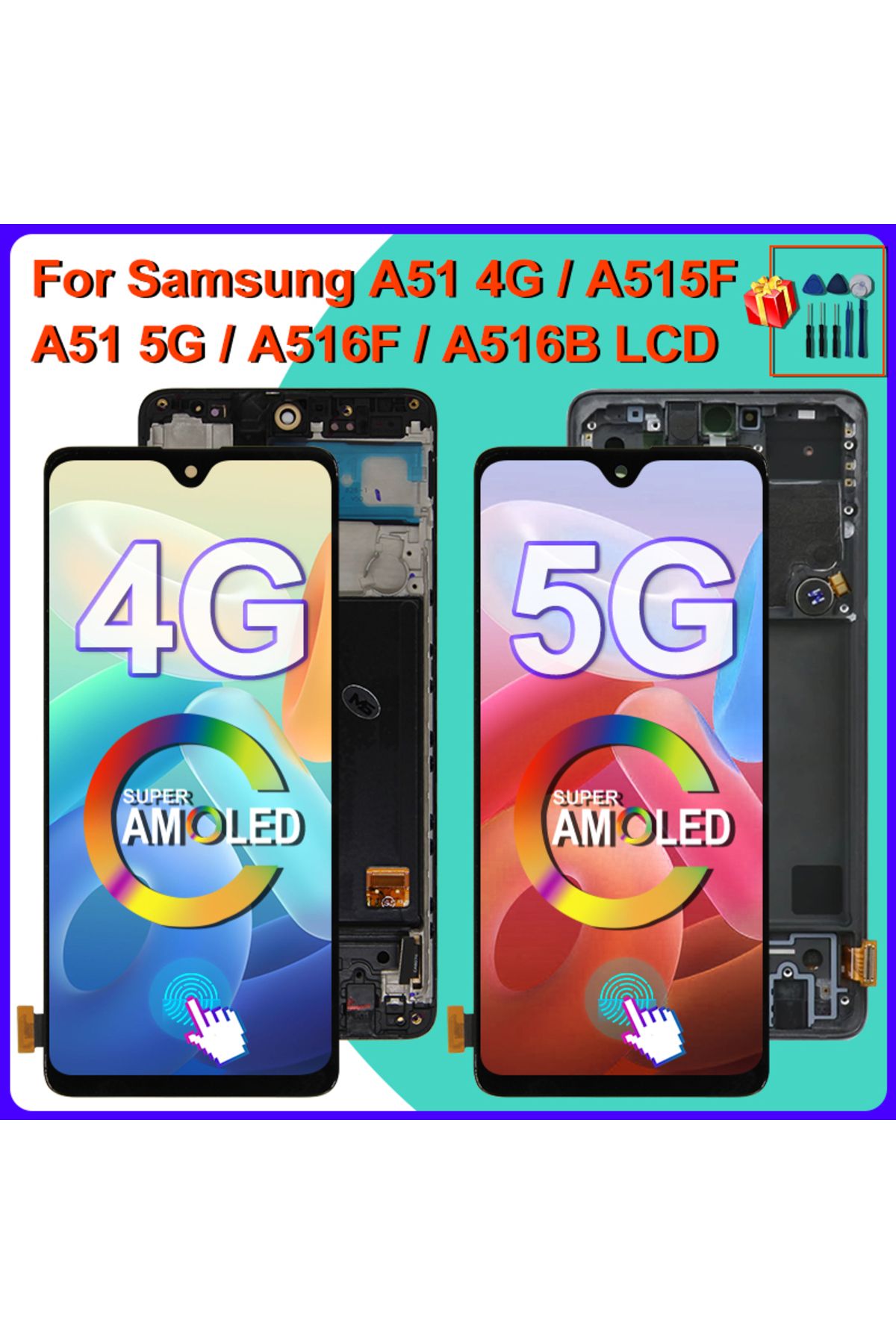 MSMADE-AMOLED For Samsung Galaxy A51 4G LCD SM-A515F/DST SM-A515F/DSM Display Touch Screen Replace For S... 2