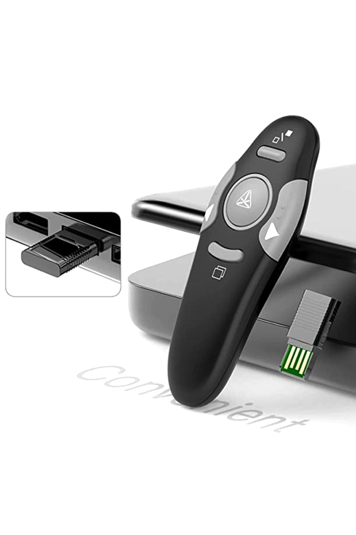 KOQZM-2.4GHz Wireless USB Powerpoint Presentation PPT Flip Pen Pointer Clicker Presenter with Red Light... 3
