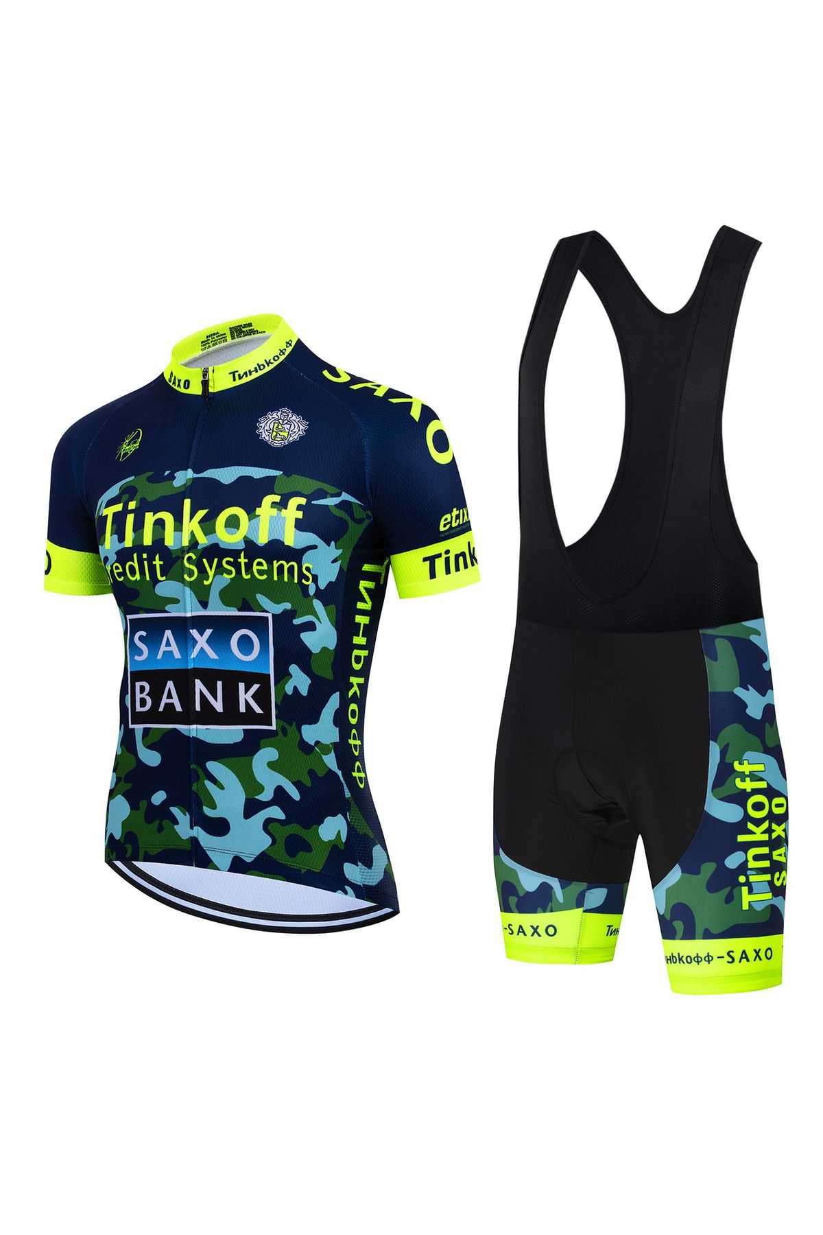 Choice-Saxo Bank Tinkoff TEAM Cycling Sets Triathlon Bicycle Clothing Breathable Anti-UV Mountain Cyclin... 2