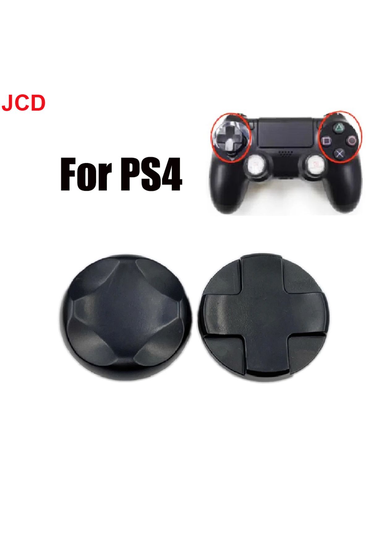 JCD-1pair For PS4 Game Handle Controller ABXY Function key Circular Cross Keys Raised Buttons Glu... 2