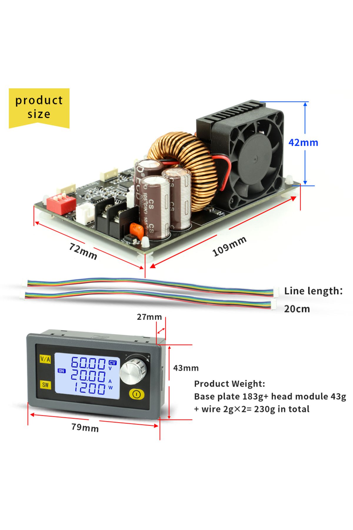 Choice-XY6020L Numerical Control DC 6-70V Step Down Stabilized Power Supply Constant Voltage Current Buc... 5