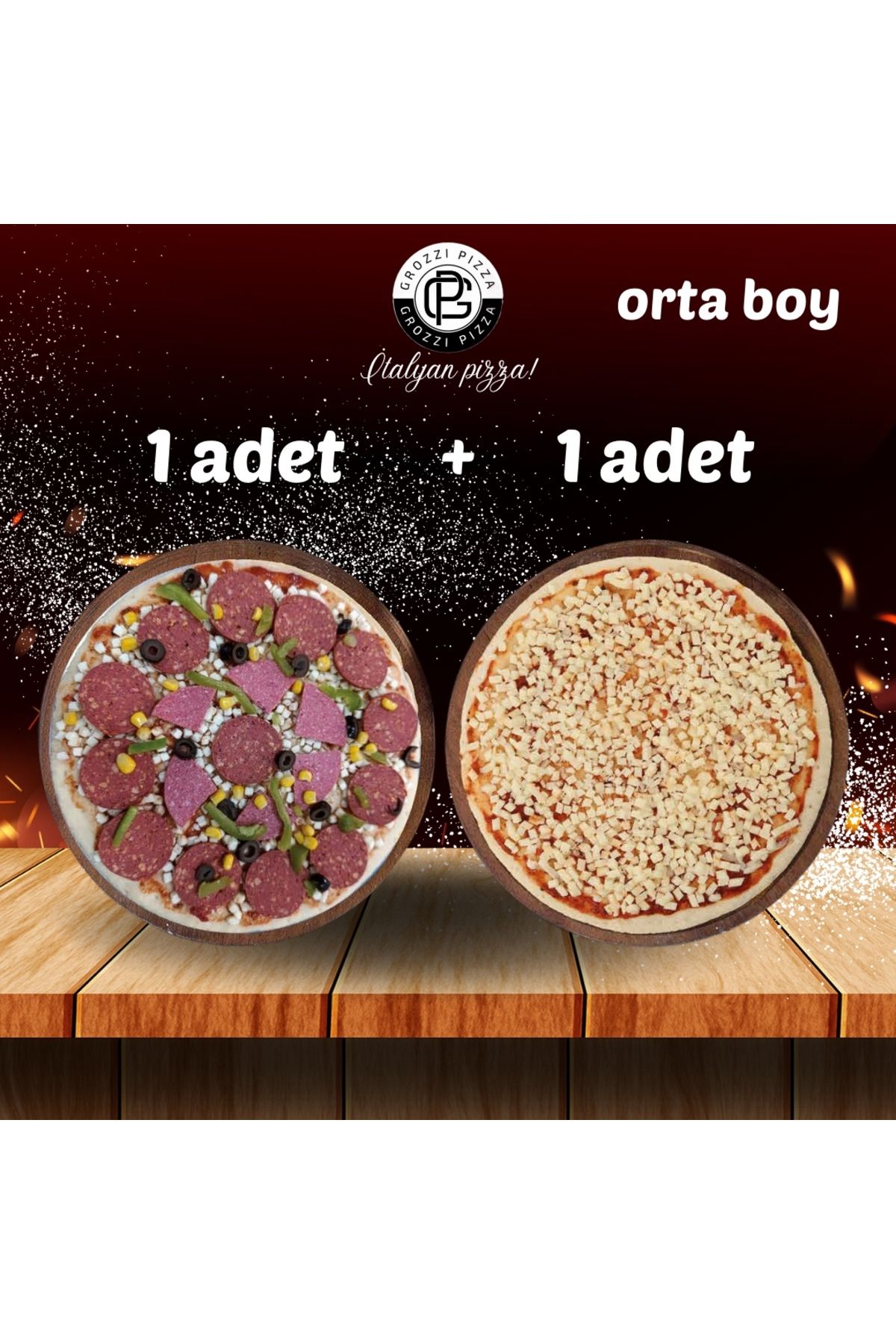 GROZZI Karışık Pizza 385 gram Ve Margarita Pizza 345 gram