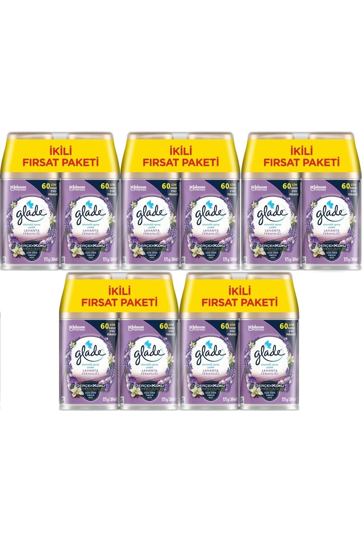 Glade Oda Kokusu Otomatik Sprey Yedek 269ML (10 Lu Set) Lavanta (5PK*2)