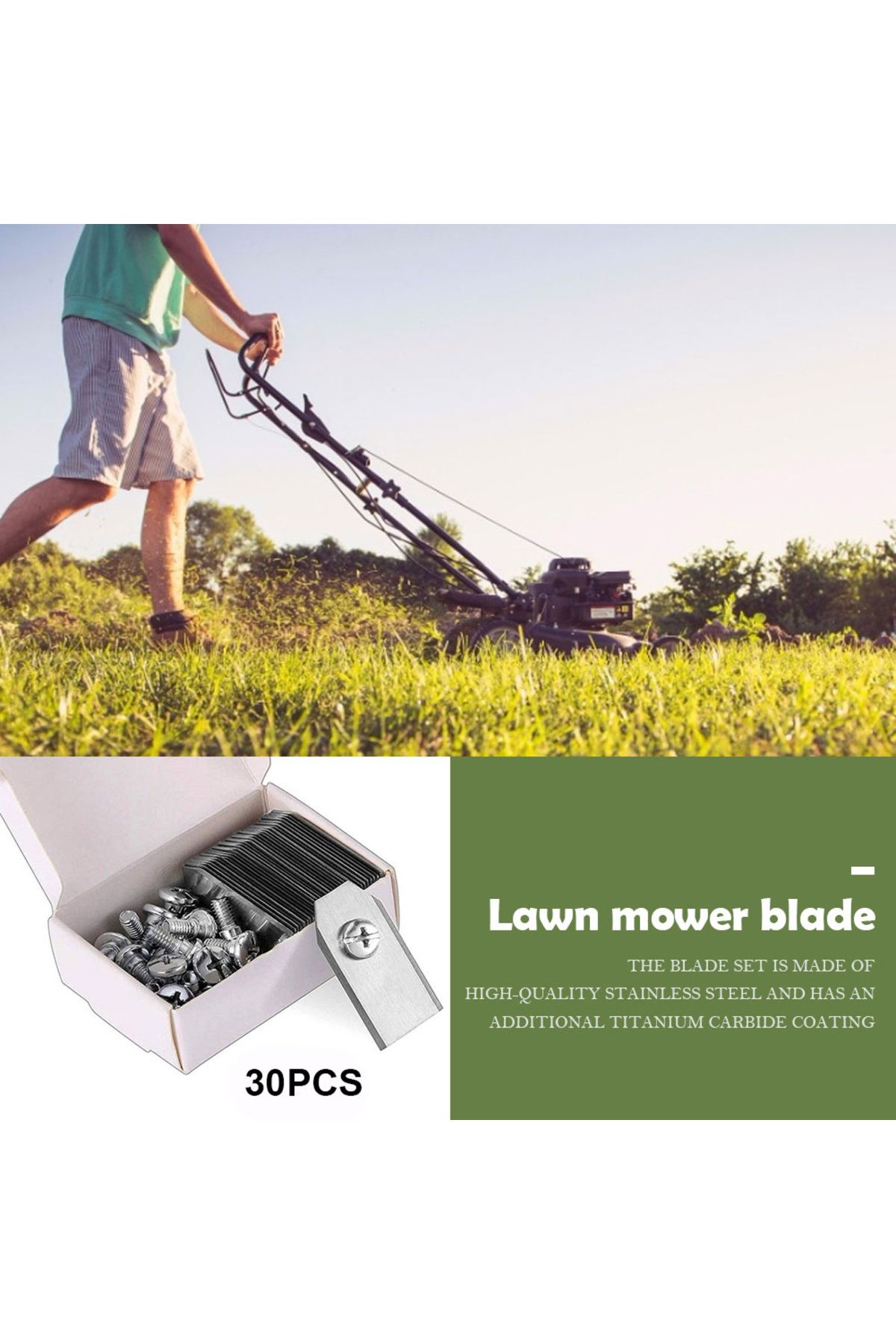 Choice-30PCS Trimmer Blade Lawn Mower Grass Replacement Trimmer Cutter Piece For Husqvarna Automower/Gar... 5