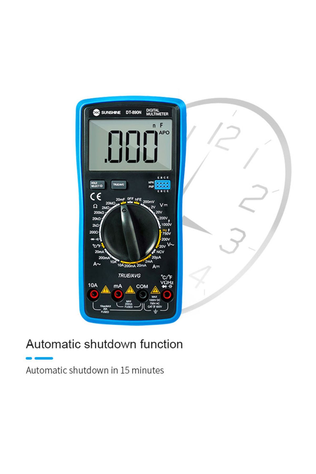SUNSHINE-High Precision Digital Multimeter SUNSHINE DT-890N Intelligent Anti-burn  AC/DC Voltage Current R... 4