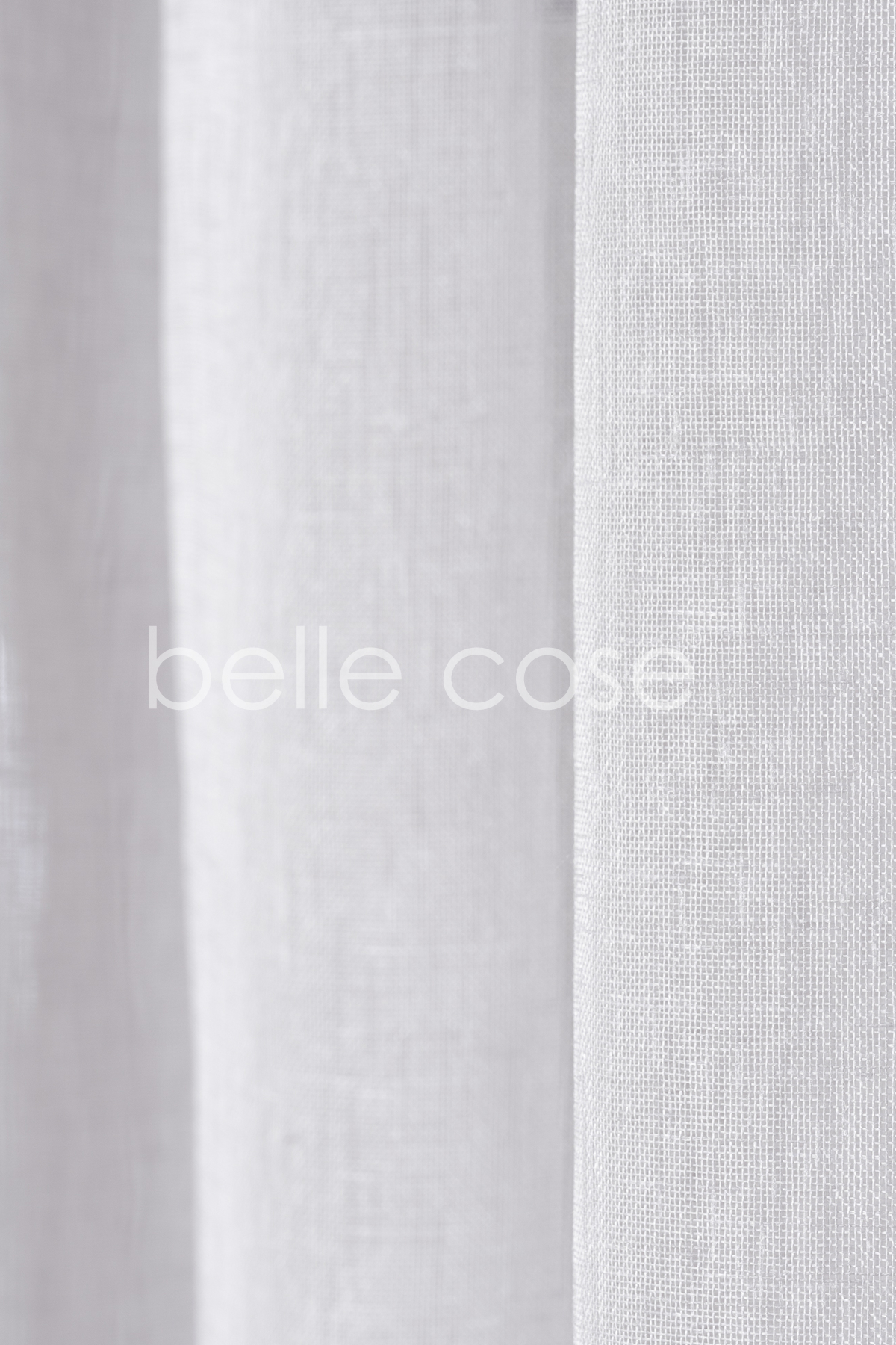 Belle Cose Pileli Keten Görünümlü Gri Tül Perde (1x2 Geniş Pile) fotoğrafı 4 (önizleme)
